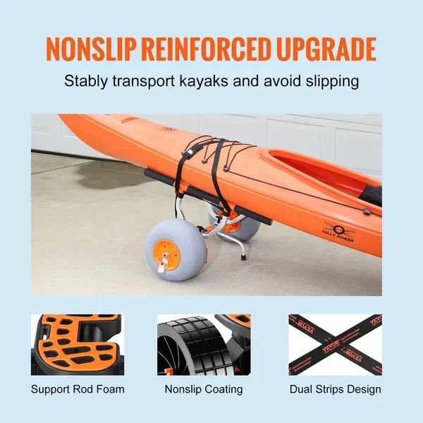 Carrinho de Caiaque Reforçado, - Fishing Kayak Cart avaliação e preço